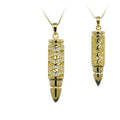 Wholesale 925 Sterling Silver Jewelry Bullet Shaped Pendant Hip Hop Jewelry