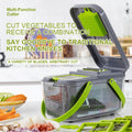 1 in 1 Stainless Steel & PP Plastic Manual Onion Chopper Multifunctional Commercial Vegetable Cutter Slicer Dishwasher Safe