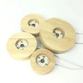 Hot Sale RGB LED Night Light Solid Wood USB Powered Warm White Light Minimalist for Crystal Resin Display Stand Living Room