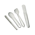 Polished 304 Stainless Steel Cosmetic Spatulas Logo Printing Makeup Foundation Mixing Tool