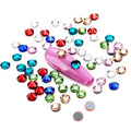HFour 30-Color Hot-fix Loose Nail Art Rhinestone Flatback 3D Glass 16 Facets SS3 SS4 SS5 SS6 SS8 SS10 SS12 SS16 SS20 SS30 Shape