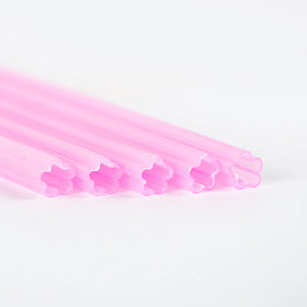 Cherry Blossom Reusable PP Hard Plastic Drinking Straws Eco-Friendly Bar Accessories Customizable Color & Design