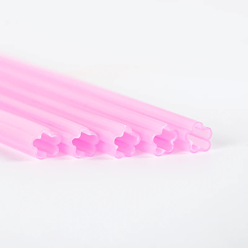 Cherry Blossom Reusable PP Hard Plastic Drinking Straws Eco-Friendly Bar Accessories Customizable Color & Design
