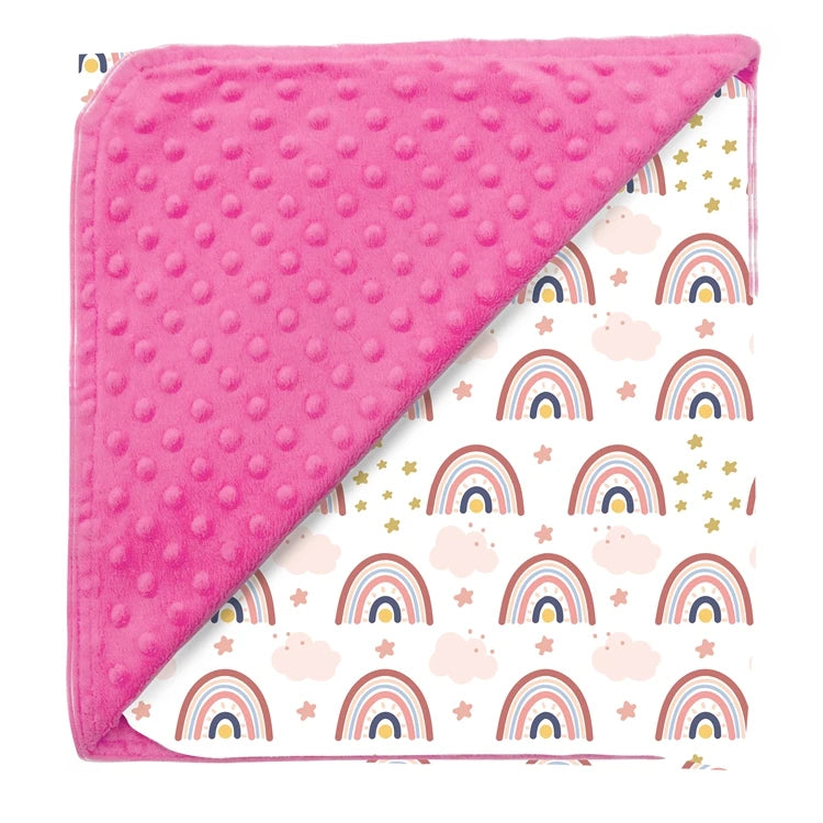 New Custom Design Soft and Breathable Baby Swaddle Wrap Minky Dot Blanket for New Born