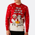 2025 Custom Winter Red Funny Cartoon Patterns Men Women's Jacquard Christmas Sweater Fashion Party Pullover Xmas Jumper