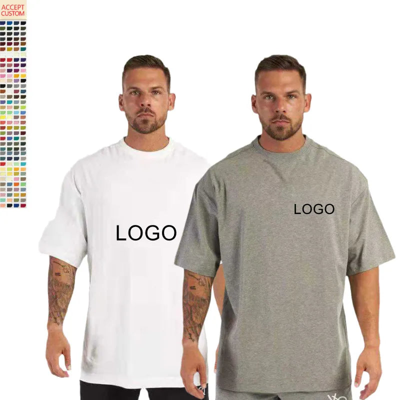Mens Blank Cotton Tshirt  Thick Oversized Drop Shoulder Design T-shirt Custom Quality Printing t Shirts Thick Oversized t Shirt