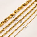 Stainless Steel 18K Gold Plated 5MM Women Layering Braided Bracelet Stacking Chunky Thick Twist Rope Chain Bracelet for MegaBDM