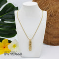 Hawaiian Hollowed Out Heirloom Design Bar Necklace with Rope Chain Maui Oahu Big Island Kauai Cylinder Barrel Charm Pendant