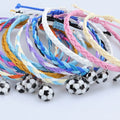 2025 Crystal Wholesale Football Couple Bracelet Men and Women Party Style Handmade Colorful Braided Rope Bracelet