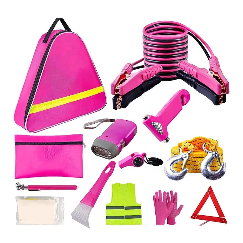 Huali Customizable Logo Safety Tool Set Complete Roadside Emergency Vehicle Kit