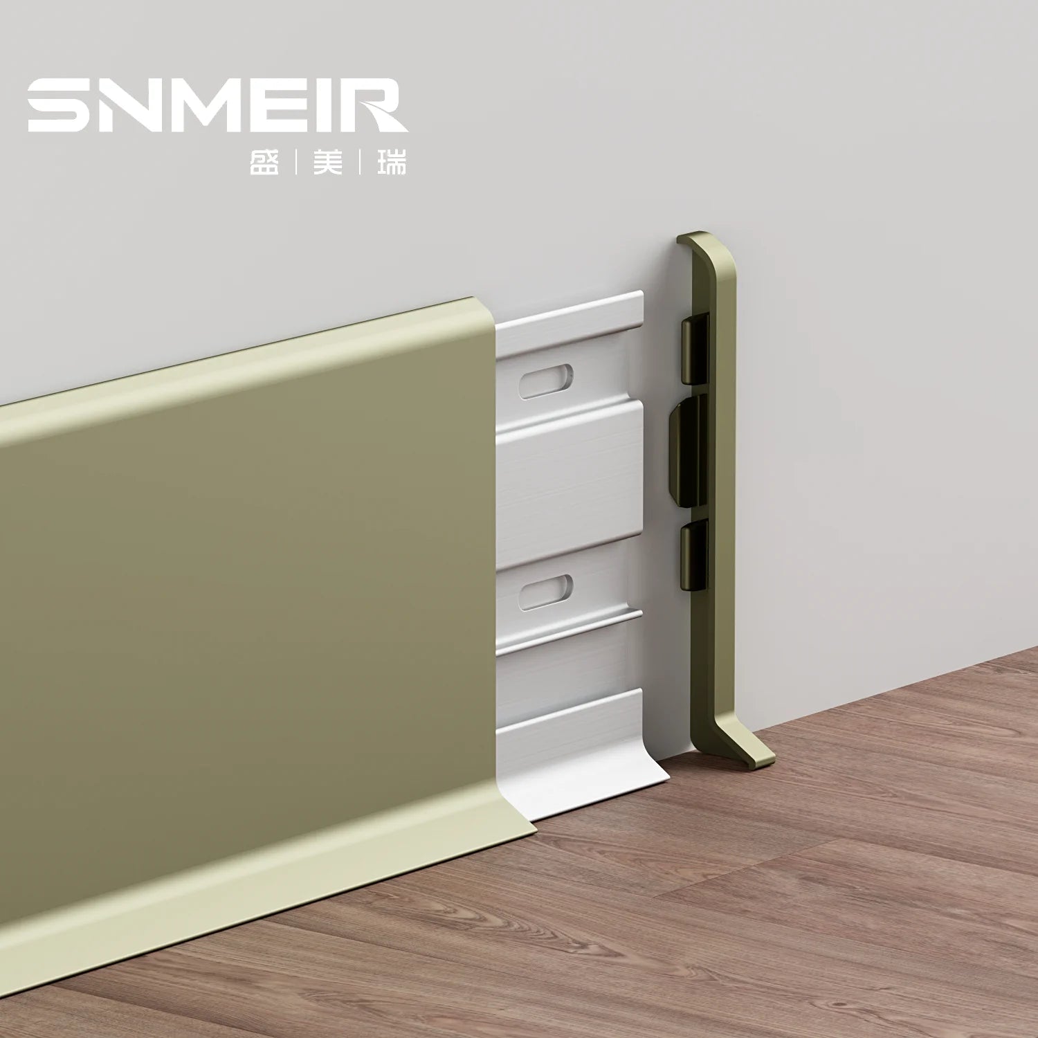 Popular Suppliers Mall Design Style Contemporary Grey Aluminum Profiles Interior Flooring Aluminium Skirting Board