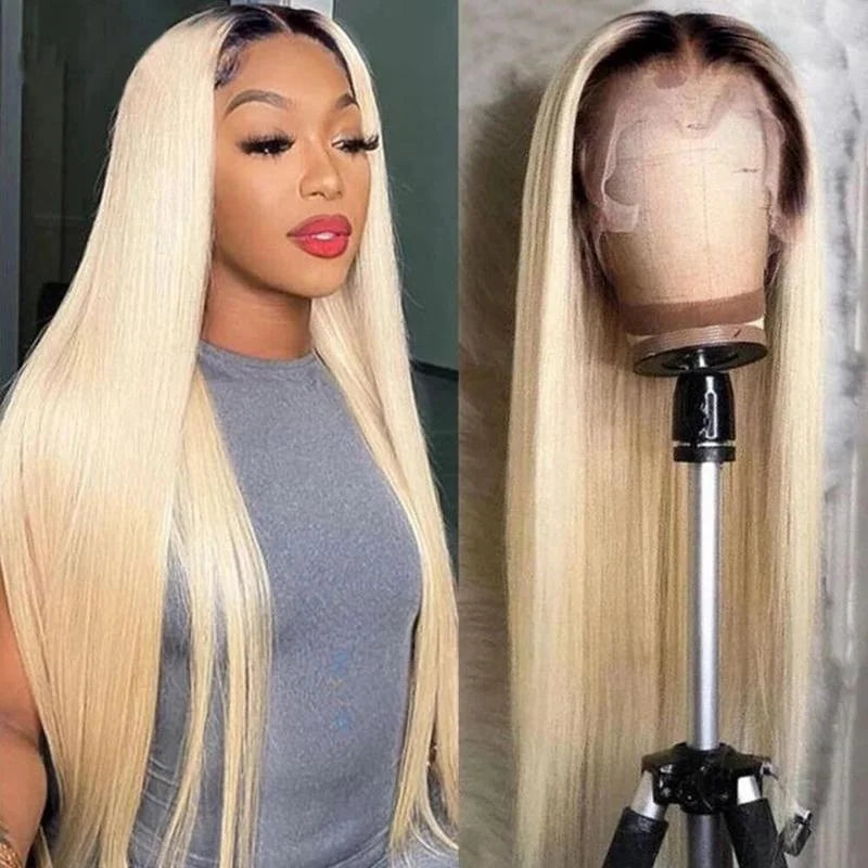 Perruquesnaturel Cheveux Humain 1b613 Ombre Blonde Silky Straight 13x4 HD Lace Frontal Wig Human Hair Perruquesnaturel Brsilien