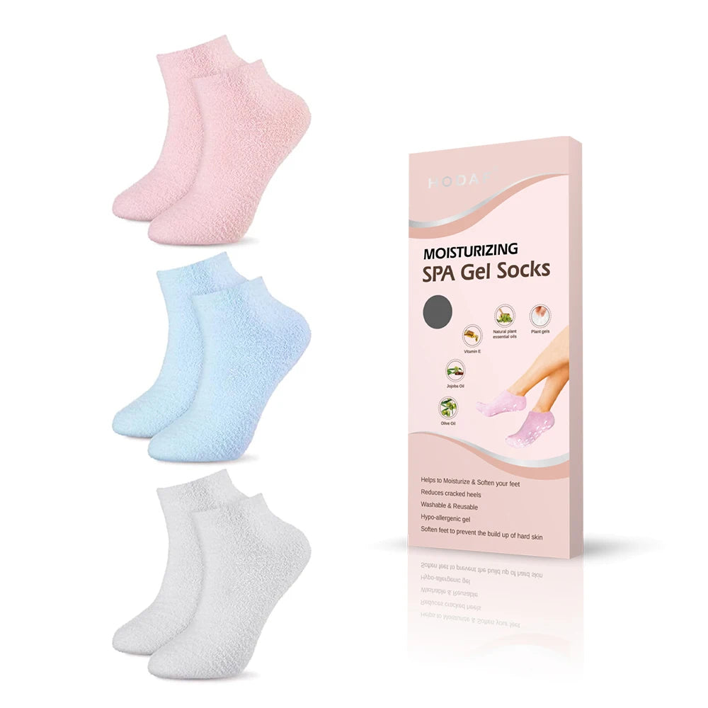 Hodaf Cotton Soft Foot Care Protection Pedicure  Anti Slip Oem Cooling Gel Padded Sock Gel Sock