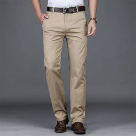 Spring and Summer High-waisted Business Straight Men's Pants Loose Men's Long Pants