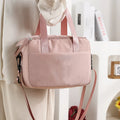 pink Grey Small Womens Ladies Mens Fit and Fresh Insulated Tote Ling Lunch Box Bag for Adults with Shoulder Strap