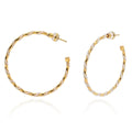 Original Design Vintage Black and White Metal Twist Texture Big Hoop Earrings Women Jewelry Customized