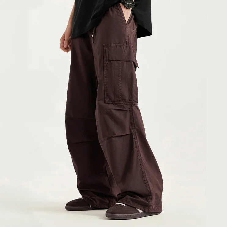 Custom Loose Fit Utility Pockets Mens Pants Casual Streetwear Baggy Twill Cargo Pants for Men Cargo Jogger Pants