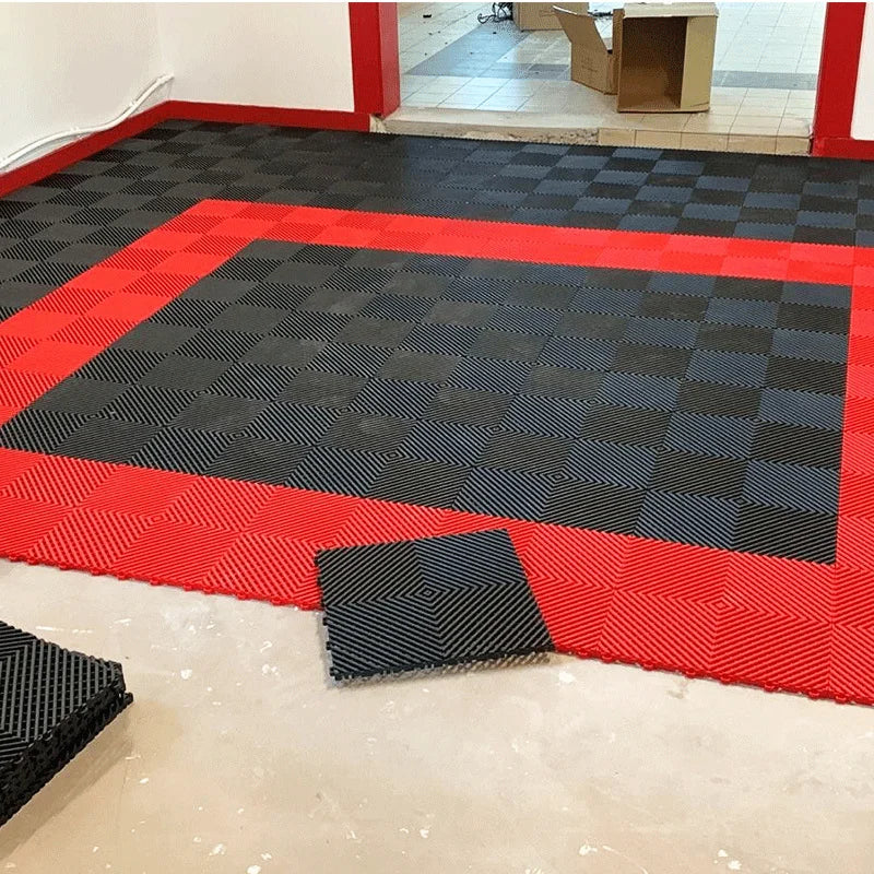 2025 New Design Easy Installation Interlocking Plastic PP Garage Flooring Tiles for Car Maintenance Shop