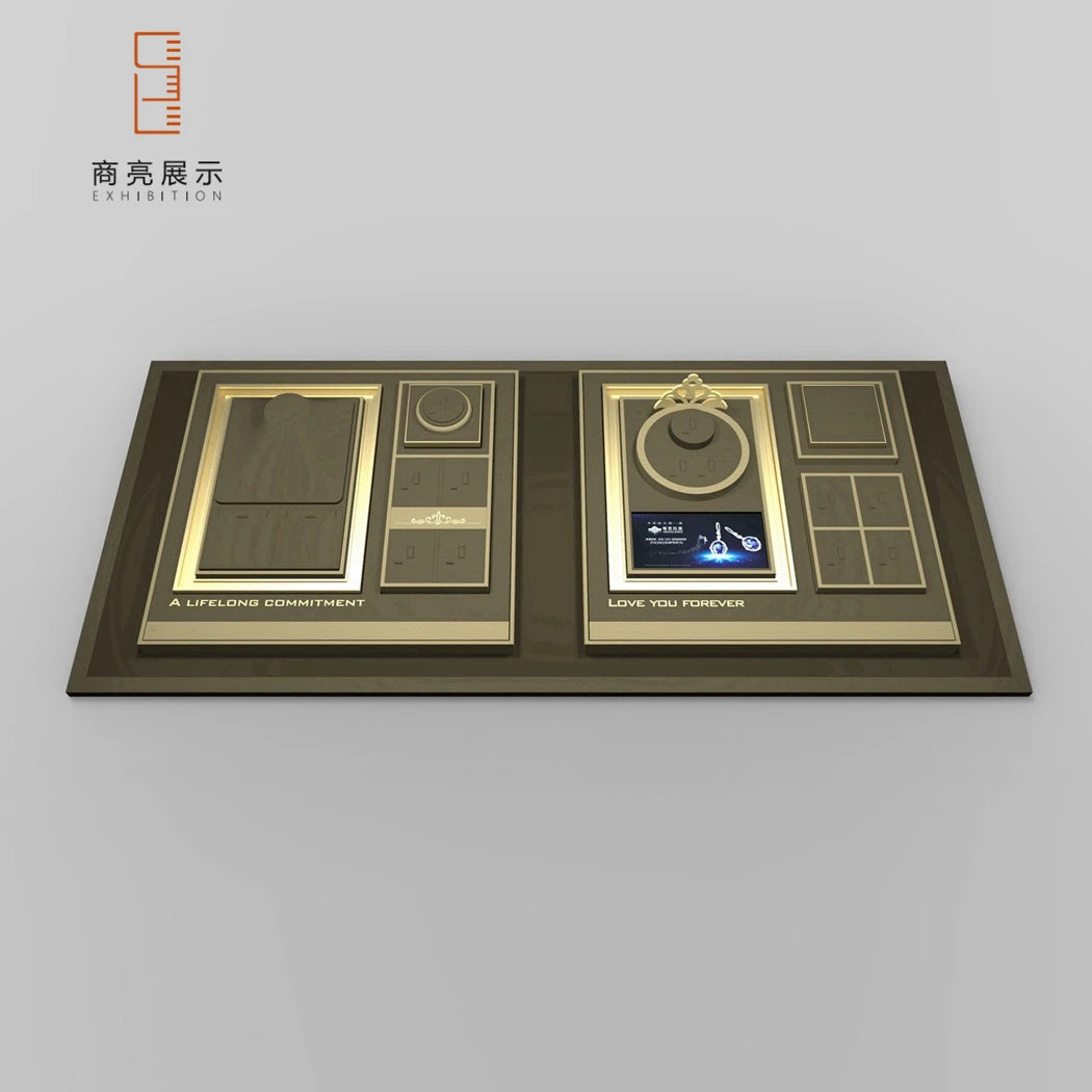 Custom Luxury Velvet Wooden Leather Jewellery Acrylic Display Stand Packaging Rack for Gold