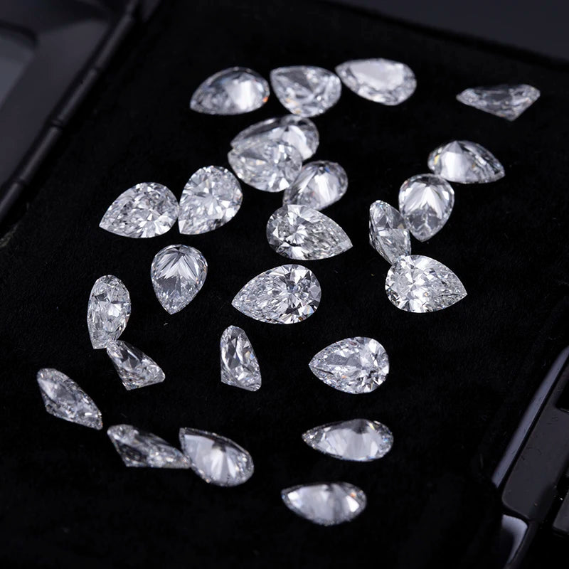 Messi Gems Melee Size DEF VS Pear Cut 2x3-4x6mm Lab Grown Diamond