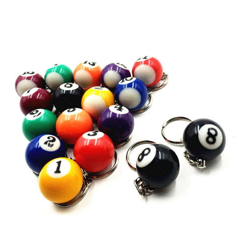 Hot Sell Billiard Snooker Ball Trinket Key Chain/ Key Ring 16pcs Per Set for Sale