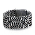KALEN Vintage Black Mesh Chain Bracelets Men 316L Stainless Steel Jewelry Bracelet