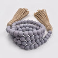 Farmhouse Beads Rustic Nature Country Decor Prayer Boho Beads Wall Hanging Decoration 58in Wood Bead Garland with Tassels