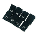 High Quality Woven Size Label 36 38 40 42 44 46 48 Size Label