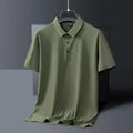 Custom and Wholesale of High-quality Ice Silk Seamless Nylon Elastic Men's Polo Shirts Solid Color Shirts-collar Polo Shirts