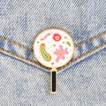 Color Microbes Bacteria Fashion Alloy Brooch Under Cartoon Magnifying Glass All-match Denim Clothes Jewelry Pin Gift Badge