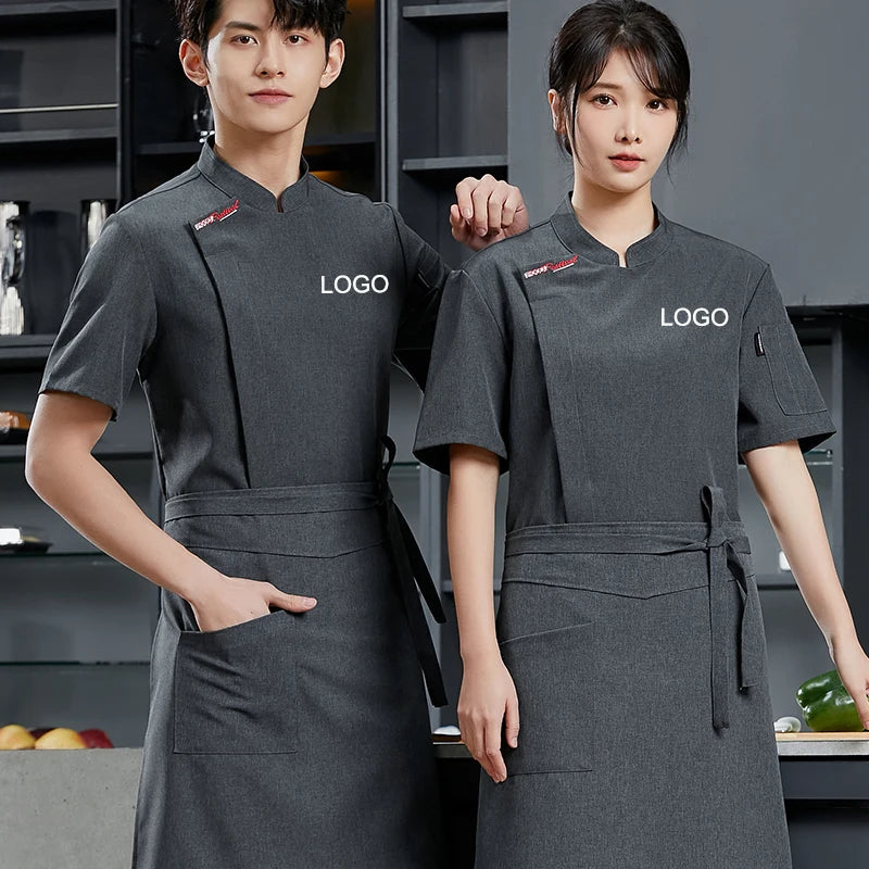 Customs Clothes Chinese Waiter Stylish Chef Coat Men Kitchen Uniform Fastfood Pizza Restaurant Manager Uniforms