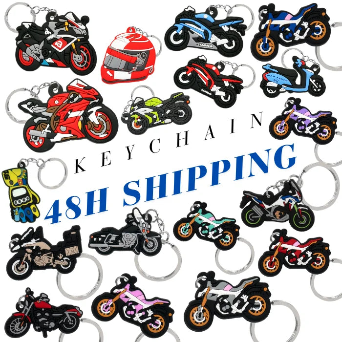 Wholesale Low MOQ Custom Keychain Custom Colorful Transport Space Car Motorcycle Keychain Boy Gift Pvc Cute Accessories Bulk