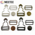 Meetee E6-1 2.6cm-5cm Adjustable Suspender Buckles Custom Metal Brass Gourd Buckle for Overalls Jeans Pants Garment Accessories