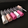 In Stock Plastic Liquid Lipstick Tubes Pink Heart Shape Cute Lip Gloss Packaging Containers Screen Printing OEM/ODM Available