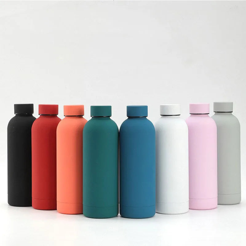Portable Vacuum Cup with Bamboo Lid Stainless Steel Water Bottle