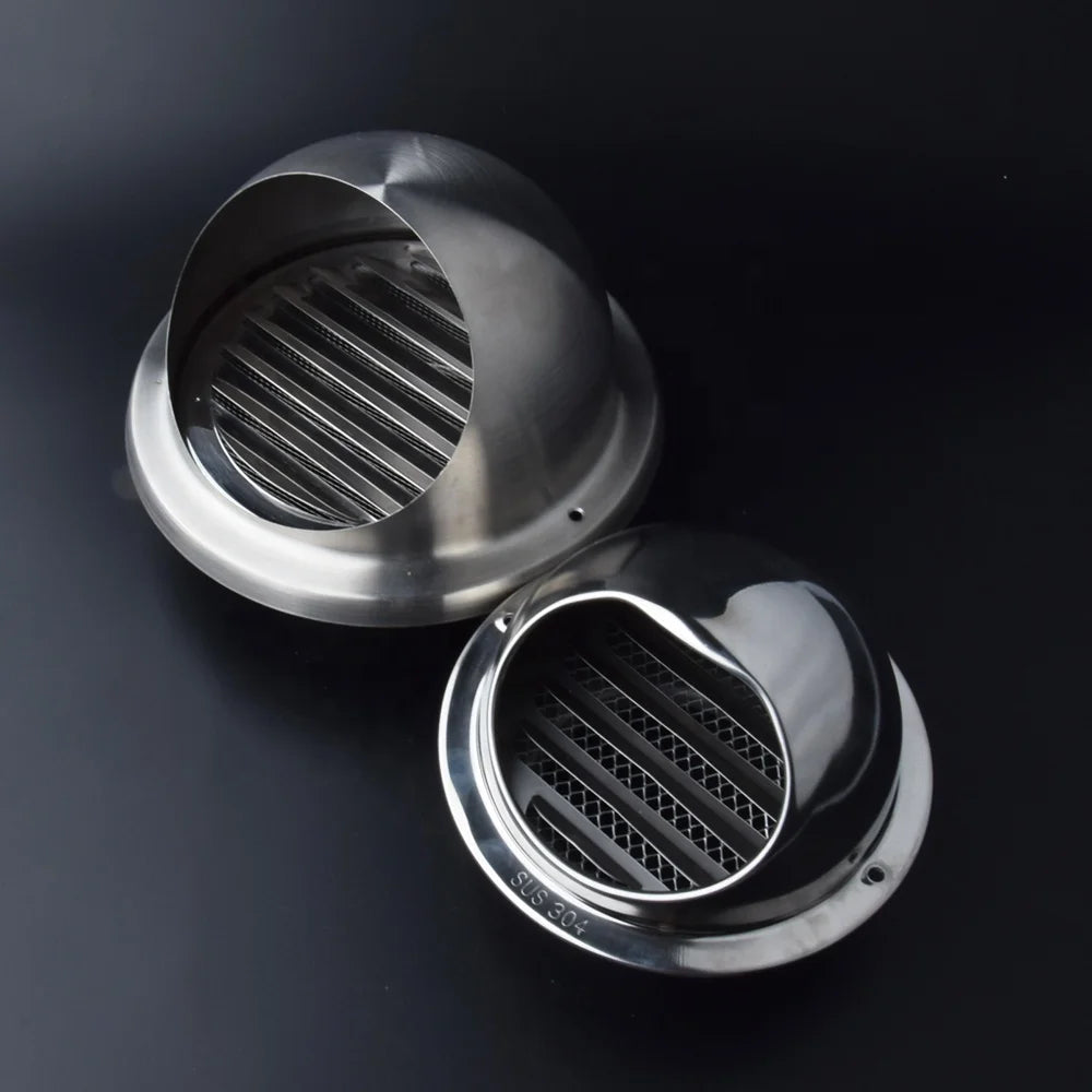 ZENGO VLA Stainless Vent Hood Cover Wall Outlet SS304 Kitchen Exhaust Grille Duct Ventilation Air Vent for Ventilation