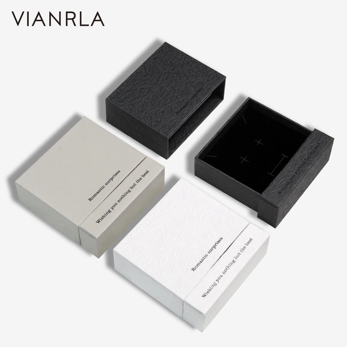 VIANRLA Jewelry Storage Box 96*96*36mm Paper Gift Box for Earrings Ring Fashion Jewelry Box Environmentally Friendly Materials