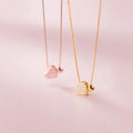 925 Sterling Silver Double Heart Necklace Statement Rose Gold Plated Chain Zircon Pendant Necklaces Fashion Jewelry for Women