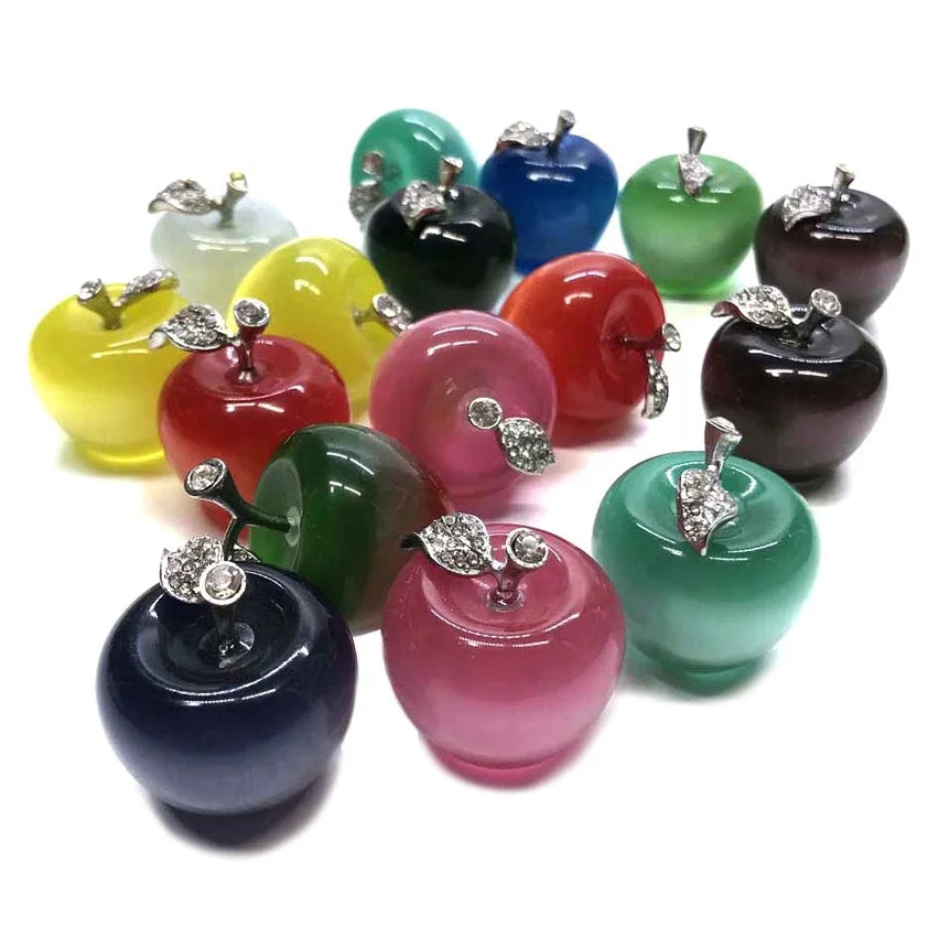 Bulk Wholesale Cat Eye Stone Quartz Healing Stone Crystal Apples for Christmas Gifts