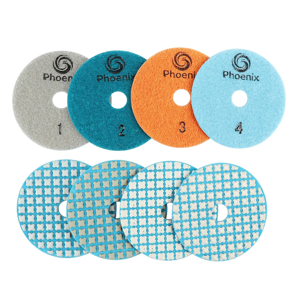 RAIZI 3 Inch 4 Step Marble  Dry Diamond Polishing Pads