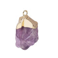 Agate Stone Pendant Natural Stones for Jewelry Making Elegant Raw Purple Quartz Pendant Natural Stones for Bracelet Wholesale
