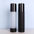Wholesale Frosted Matte Black Cosmetic Packaging 80ml 100ml Skincare Plastic Airless Lotion Pump Bottle