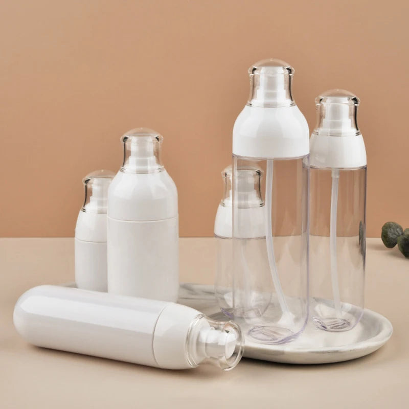 30ml 50ml 100ml 120ml 150ml 180ml PETG Clear Empty Round Plastic Spray Bottle Transparent Lotion Bottle for Skin and Hair Lotion