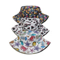 Landfond Spring Summer Autumn Fashion Designer Reversible Custom Logo All Over Print Polyester Fisherman Bucket Hat