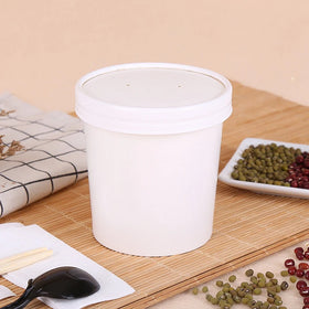 Custom Logo Disposable Double Wall Non-Leakage Paper Food Package Box Good Quality 6oz 16oz Sizes Take-Away Options Free
