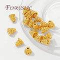 18K Gold Plated Spacer Beads Cap DIY Jewelry Accessories & Making Supplies Separators for Bracelets