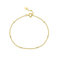 FUAMAY European American Trend 925 Sterling Silver Rhodium & Gold Plated Women's Small Beads Charm Bracelets for Party Occasions