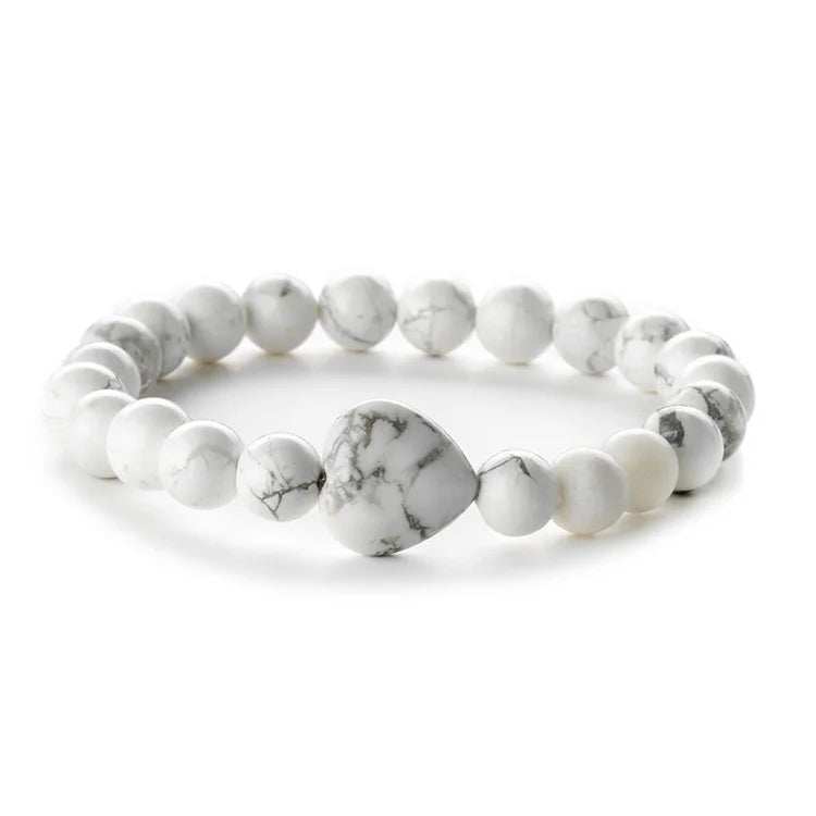 2026 Healing Gemstone Custom Bangle Bracelet Female 8mm Round Bead Crystal Bracelets Charms