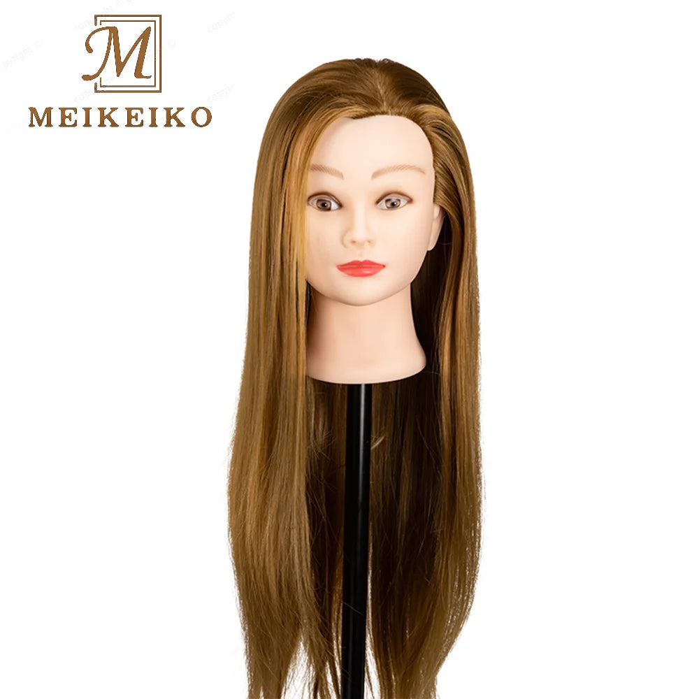 Mannequin Hair for Training Head Professional Styling Head 100% Heat Temperature Fiber Hair 24inch Long Thick Smooth Braid Train