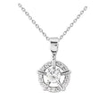 CAOSHI Top Quality Hollowed Round Star Brass Silver Plated Micro Insert Diamond Zircon Pendant Necklace for Women